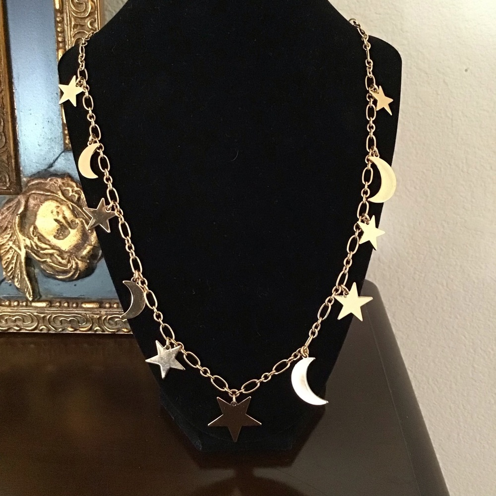 J. Crew long charm necklace ⭐️ 🌙 - Picture 2 of 4
